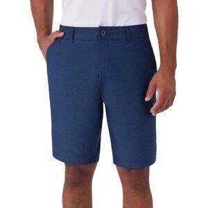 NWOT Hang Ten Men's Size 34 Blue Striped Shorts Polyester Blend Hybrid